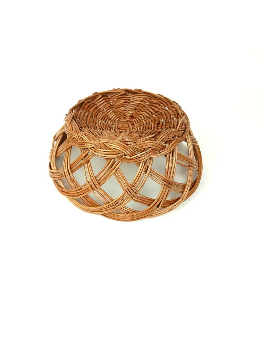 Vintage Woven Wicker Basket 9
